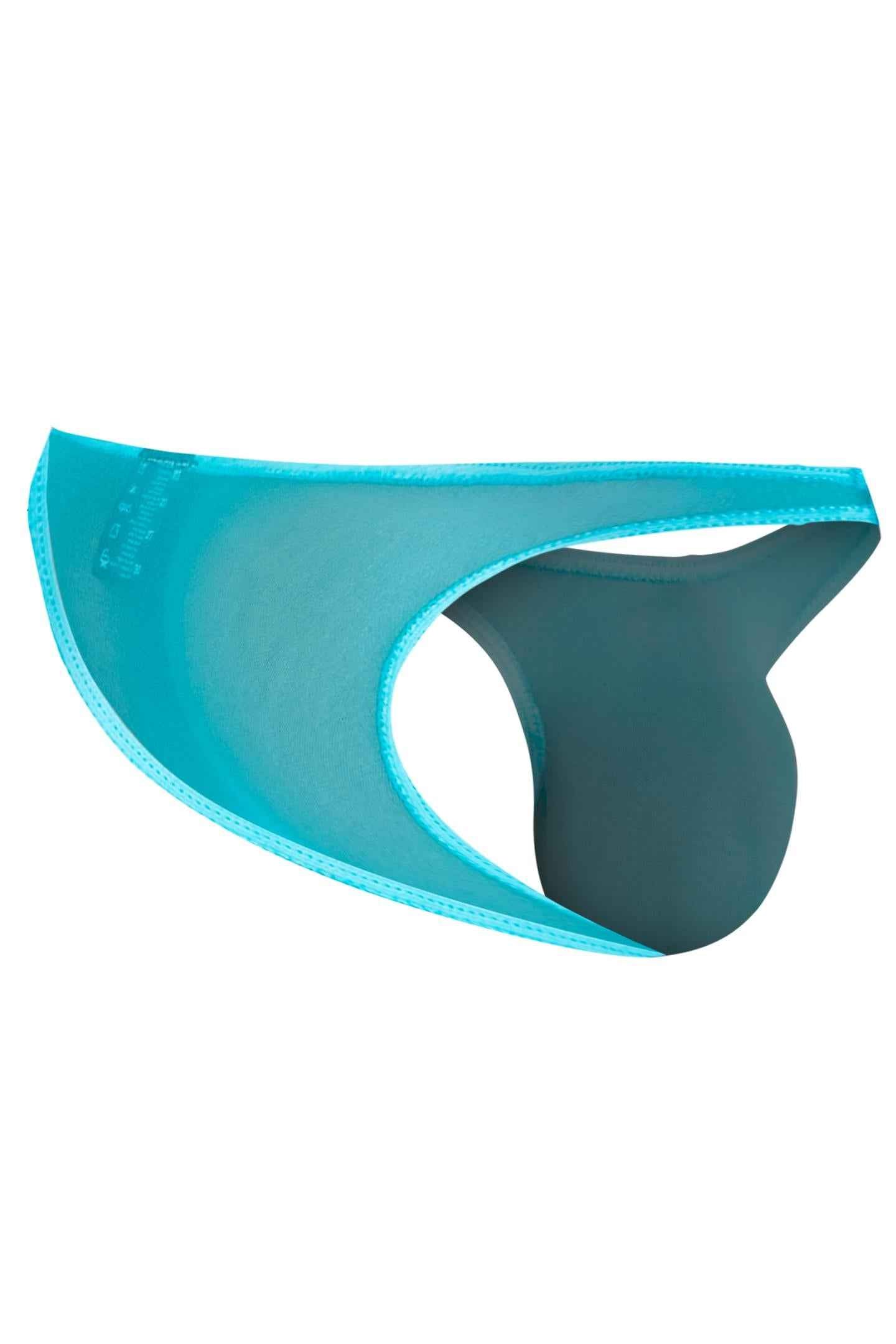 Capri Turquoise Mesh Thong