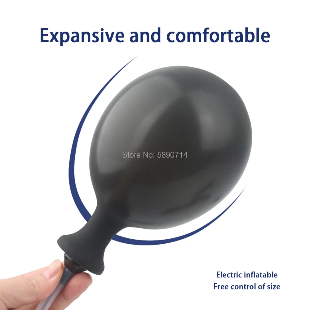 Black inflatable personal massager