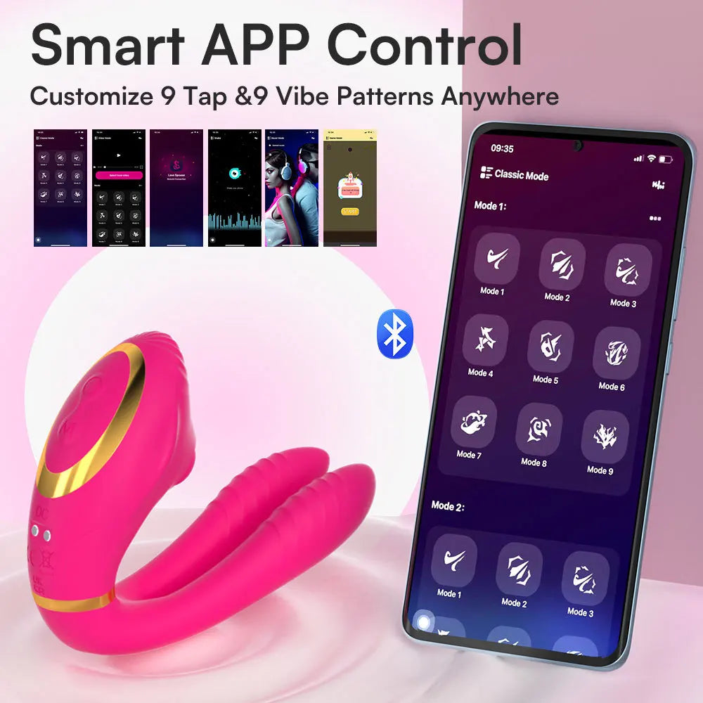 VividGlow™ Aura - Massajador com dupla estimulação e controlo por aplicação