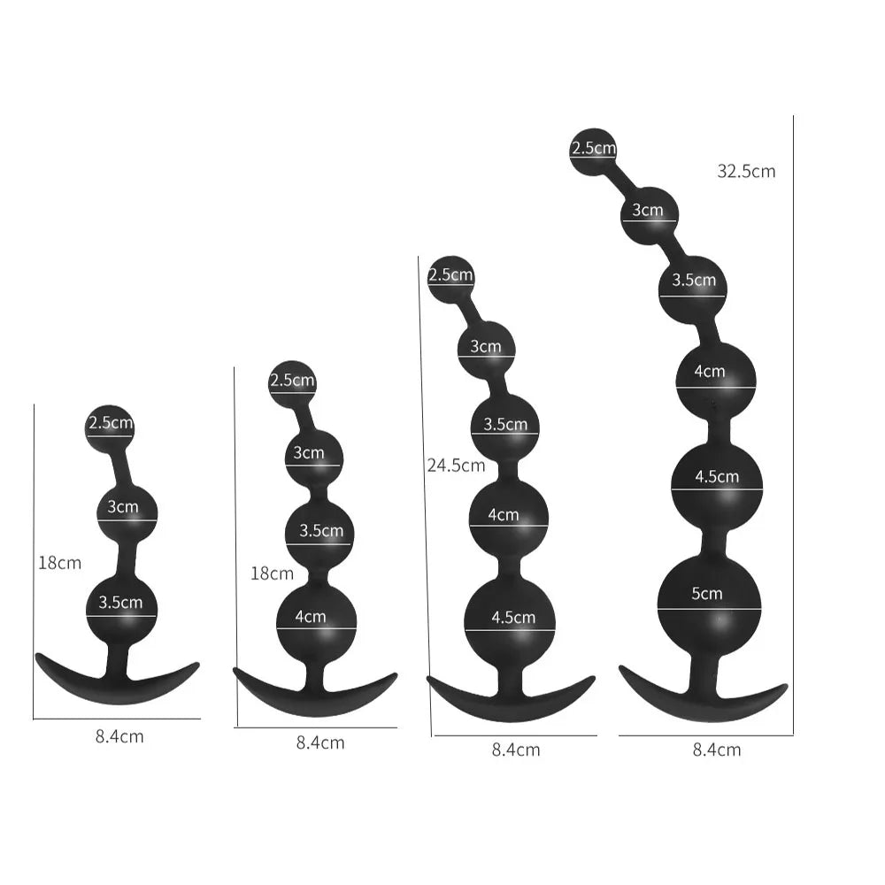 VividGlow™ Apex — Esferas de silicone firme graduadas para exploração