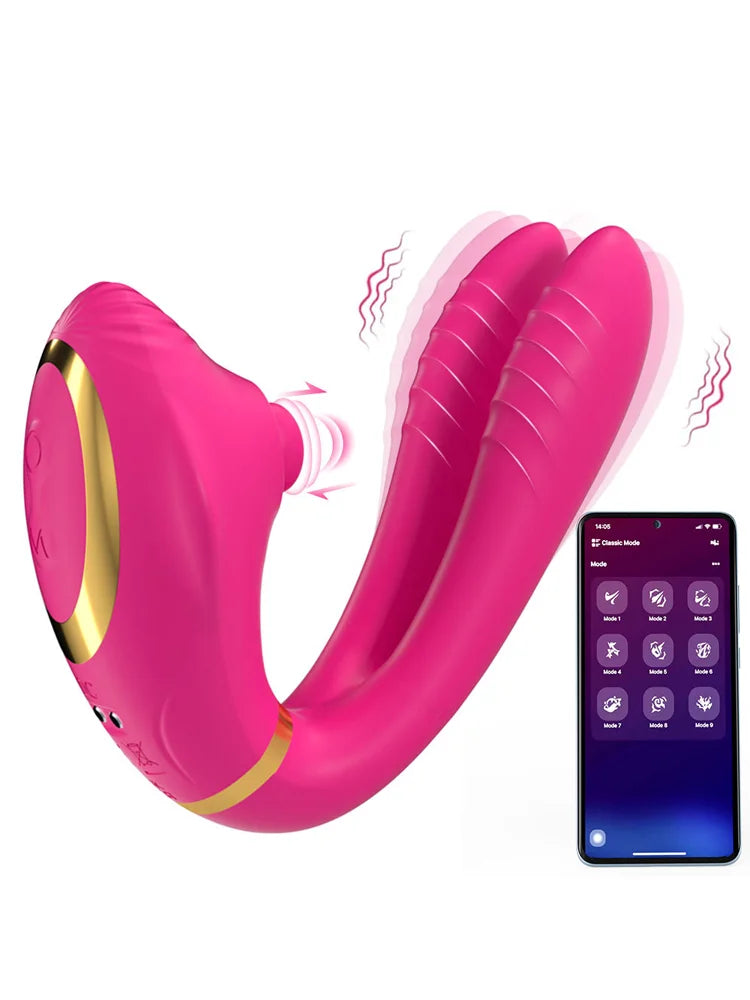 VividGlow™ Aura - Massajador com dupla estimulação e controlo por aplicação