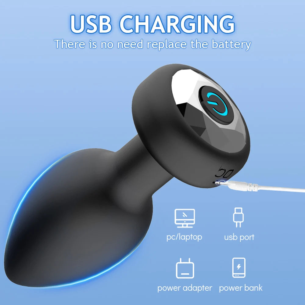 Tampão vibratório | Massajador de próstata e para casais com comando