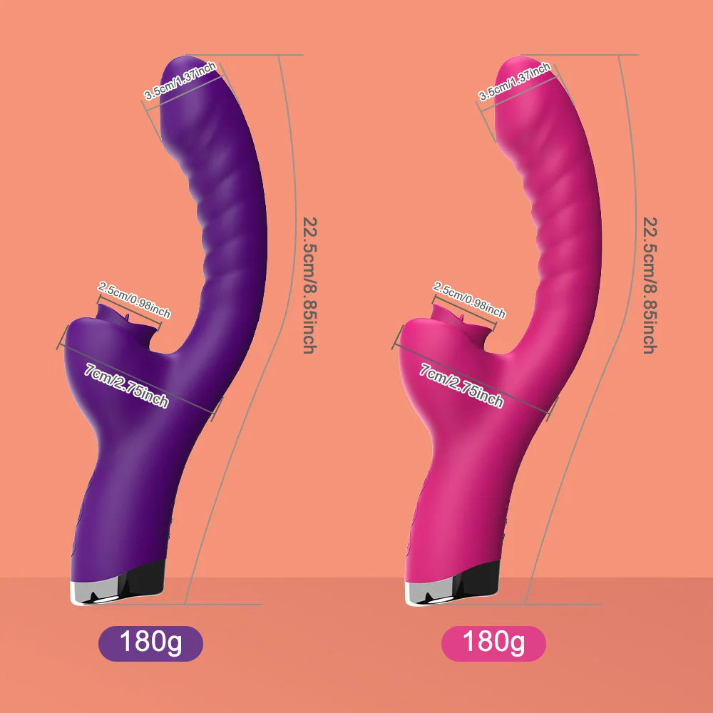 Vibrador FairyKiss 2 em 1 com dupla estimulação | Estimulador clitoriano e varinha para o ponto G