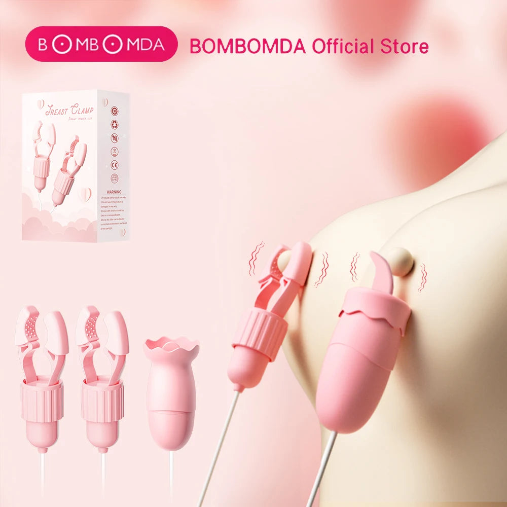 Estimulador de mamilos vibratório vestível BOMBOMDA | Massajador externo e para os seios em silicone
