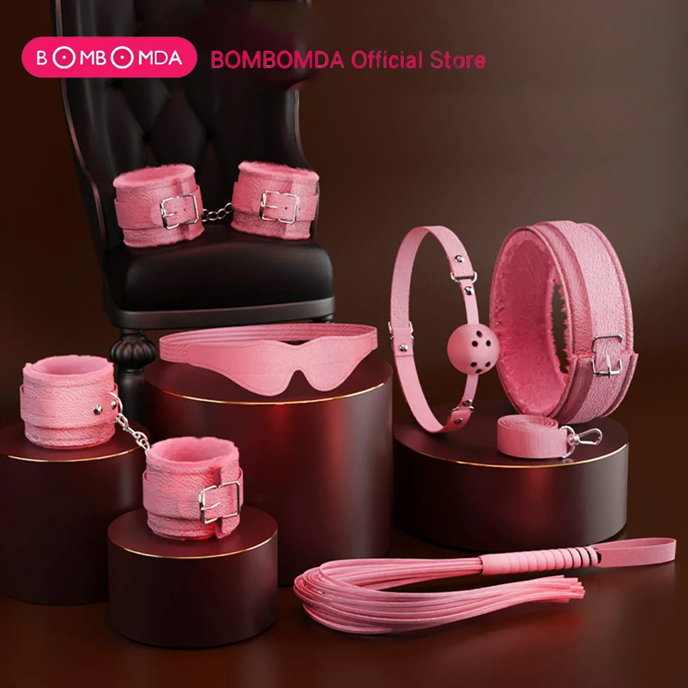 Kit de bondage para casais BOMBOMDA | Conjunto com algemas, cintos de contenção e máscara para os olhos